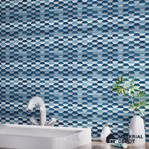 Hexagonal Wall & Floor Tile TL 07237 D Alpi 8002 GLM (Silver) 1 ft x 1 ft Ceramic Matte Finish - 9 mm  | 2 mm Spacer is Mandatory | Please Expect a Slight Variation of Pattern